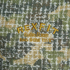 Sweat à capuche streetwear personnalisé Rexfit Sports, style pull-over, en coton camouflage épais, délavé à l'acide, effet soleil, broderie - Product Image 6