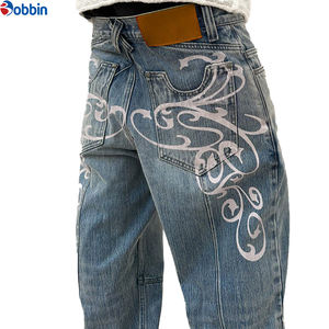 กางเกงยีนส์ผู้ชายขายดี รุ่นพรีเมียม สั่งตัดได้ ทรงวินเทจ ล้างสีพื้น ทรงตรงหลวม สีฟ้าซีด ขาดๆ แบบดิสเทรส เอวสูง - Product Image 3