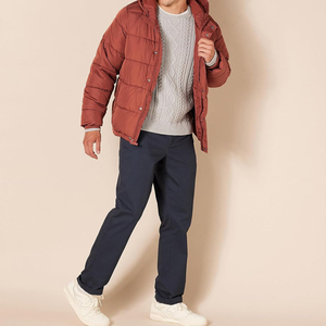 Wholesale Black Color Long Sleeve Winter Puffy <b>Jacket</b> High Quality Men Classic Work Puffer <b>Jackets</b> Insulated Quilted Synthetic - Product Image 2