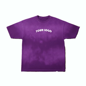Camiseta de Algodón Oversize para Hombre, Manga Corta, Cuello Redondo, Color Liso, Estampado de Letras, Logotipo Frontal, Tejido de Punto, Ajuste Casual, ODM OEM - Product Image 4