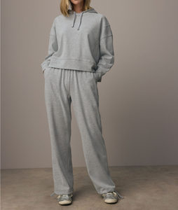 Conjunto de Dos Piezas de Terciopelo Tejido para Mujer, Primavera Invierno 2026, Personalizado, Premium, con Pedrería, Talla Grande, Sudadera con Cremallera y Logotipo Frontal - Product Image 1