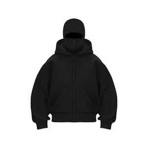 Sweat à capuche double couche pour homme en tissu épais |   Conception à double couche pour une chaleur optimale |   Veste d'hiver personnalisée avec fermeture éclair pour la vente en gros |   100% - Product Image 2