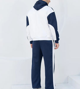 Wholesale Bulk Supplier Men's Winter Solid Acid Wash Printed Hooded Tracksuit Breathable Quick Dry Fleece Lining 2 1 Design - Product Image 2