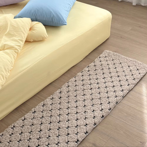 Tapis en ruban poilu antidérapant L 45*150cm, broderie tactile durable, texture riche, tapis doux décoratif - Product Image 6