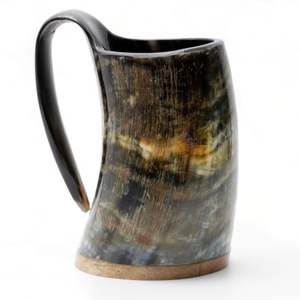 Auténtica Taza Vikinga Ecológica para Beber, Hecha a Mano con Cuerno Natural Pulido, para el Hogar, Bar y Regalos - Product Image 3