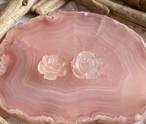 Cuarzo Rosa Natural Tallado en Forma de Rosa, Piedra Suelta para Pendientes y Collares, Venta al por Mayor - Product Image 4