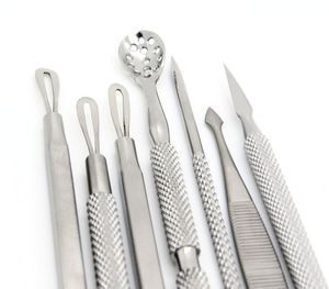7Pcs Face Care Stainless Steel Skin Remover <b>Blackhead</b> Blemish Acne Pimple <b>Extractor</b> Tool Skin Care Cleanser Manufacturers Supply - Product Image 1