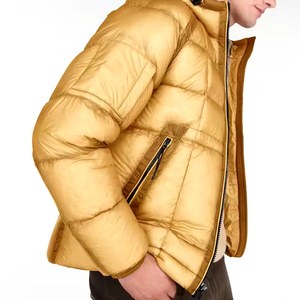 Wholesale New Latest Design <b>Winter</b> Outdoor <b>Quilted</b> Puffer Men's Jacket Stand Up Collar Pullover Decorated Down Puffer Jacket - Product Image 4
