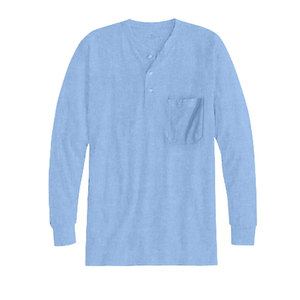 Camiseta Henley de diseño transpirable y textura suave para uso diario, cómoda camiseta Henley para hombre - Product Image 6