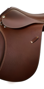 Silla de Montar Inglesa Profesional de Cuero para Equitación, Silla Ecuestre Ligera y Duradera para Salto, Entrenamiento y Doma - Product Image 3