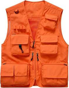 Custom <b>Men</b>’s Canvas Utility Vest Multi-Pocket Waterproof Windproof Outdoor Fishing Safari Travel Workwear - Product Image 1