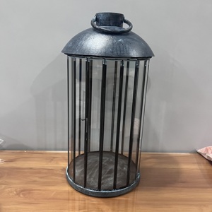 Modern Metal Glass <b>Candle</b> Lantern Decorative <b>Hurricane</b> Lantern for Home Garden Wedding Decor - Product Image 2