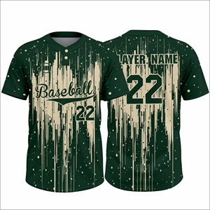 Maillots de baseball tendance Wida Sports en maille 100 % polyester sublimée, manches courtes, vêtements d'équipe personnalisés, respirants - Product Image 1