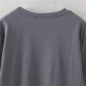 Camisetas deportivas casuales personalizadas, ecológicas, para mujer, de gran tamaño, 100% algodón jersey, 220 g/m², precio al por mayor. - Product Image 4