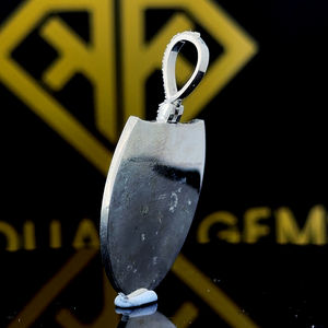 Pendentif en or rose 14K Moissanite taille baguette Amazing Sparkling Diamond Iced Hip Hop Style pour les enfants - Product Image 4