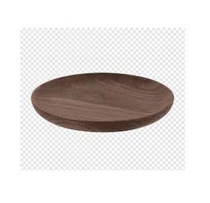Assiette plate ronde en bois, couleur unie, design minimaliste, vaisselle rustique, vaisselle minimaliste, bord fin, assiette de service - Product Image 4