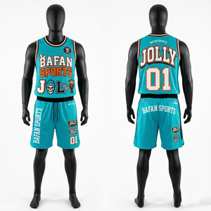 Ensemble de maillots de basket-ball en maille polyester premium 160 GSM, impression par sublimation orange, design de panneau avec logo personnalisé pour hommes - Product Image 4