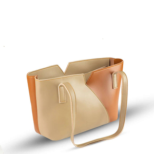 Bolso Tote de Moda para Mujer, de Cuero Genuino de Primera Calidad, Gran Capacidad, Color Marrón Beige, Diseño Personalizado, Cierre de Cremallera, Versátil para la Playa - Product Image 4