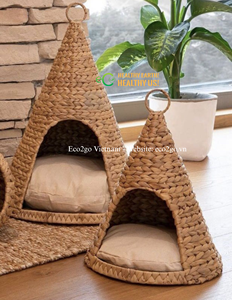 การเลี้ยงสัตว์ที่ได้รับแรงบันดาลใจจากธรรมชาติ |   บ้านสัตว์เลี้ยงผักตบชวา ที่นอนและเก้าอี้พักผ่อน |   งานทอมือและสั่งทำพิเศษ - Product Image 6