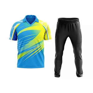 Uniforme de Cricket Personalizado con Nombre de Equipo Impreso, Ropa Deportiva de Alta Calidad, Jersey con Cuello Alto y Pantalones Cortos - Product Image 6