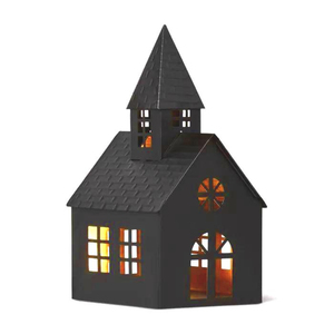 Juego de 3 faroles de metal blanco estilo rústico para velas, decoración redonda para el hogar, portavelas votivas, al mejor precio - Product Image 5