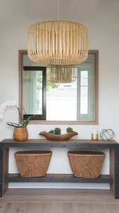 Custom Design Bamboo Rattan Pendant <b>Light</b> Natural Woven Lampshade For Restaurant Cafe Decor - Product Image 2