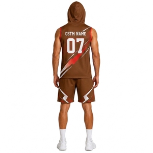 Uniforme de Rendimiento Personalizado para Equipos 7 contra 7, Sudadera sin Mangas con Capucha y Pantalones Cortos Deportivos - Product Image 2
