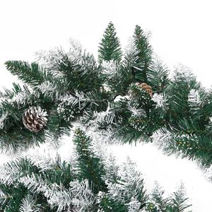Guirnalda Navideña de PVC Verde de 9 pies con Luces LED, Decoraciones Festivas - Product Image 6