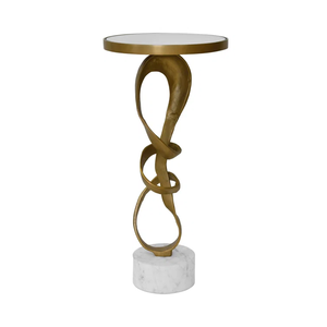Mesa Auxiliar Arius de Metal y Hierro de Color Negro Más Vendida, con Tapa Redonda, para Sala de Estar, Salón, Muebles Decorativos - Product Image 6