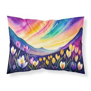 Funda de almohada de tamaño estándar inspirada en Crocus, ligera y supersuave, fácil de cuidar, fundas decorativas para cojines artísticos - Product Image 1