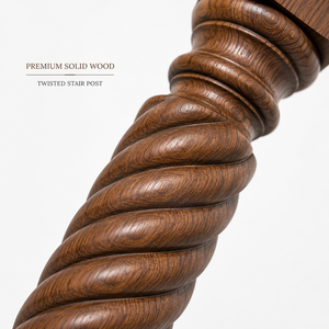 Poste de Escalera de Madera Maciza Trenzada de 3.5x3.5x35.5 Pulgadas, Diseño Tradicional Ecológico, Resistente al Agua y Duradero para Escaleras - Product Image 2