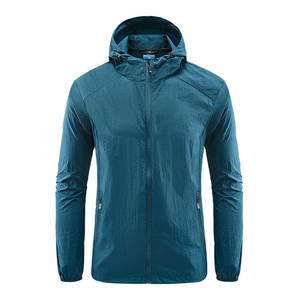 Chaquetas cortavientos transpirables de secado rápido para exteriores, con protección solar, para hombre, chaquetas cortavientos deportivas personalizadas para hombre. - Product Image 6