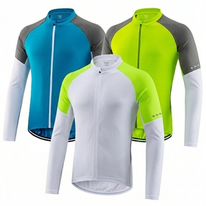 Latest Fashion Breathable Eco-Friendly <b>Men's</b> Adults Full Sleeve <b>Cycling</b> Jersey Customizable High Quality <b>Cycling</b> Jersey - Product Image 2