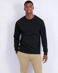 Sweat-shirt à col rond pour homme, doublure en polaire douce pour l'hiver, pull sportif uni, coupe-vent, respirant, coton et bambou écologiques - Product Image 5