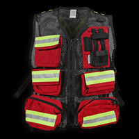 Sicherheits-Warnweste Reflektierende Arbeitsweste Multi-Taschen-Design 100% Polyester Mesh Anpassbare Farbe Logo Wachuniform Herren Allzweck