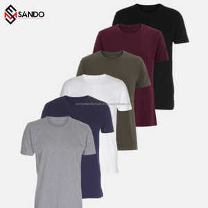 Logotipo personalizado 260gsm algodón de peso pesado cuello redondo Camiseta en blanco para hombres y mujeres hombro caído diseño impreso - Product Image 1