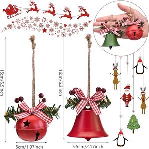 Campana Navideña Colgante de Metal Rústico de Fabricante Confiable, con Estilo Vintage, para Decoración Navideña, Uso en Interiores y Exteriores - Product Image 6