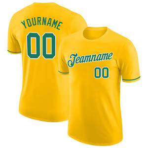 Camiseta de Béisbol Sublimada Amarilla para Hombre, Personalizable con Nombre y Número, Uniforme de Béisbol OEM, Camisetas Deportivas para Hombre - Product Image 1