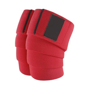 Sangles de soutien pour les coudes de musculation, noir et rouge rayé, fermeture à boucle réglable, universelles, unisexes, protection toutes saisons - Product Image 3
