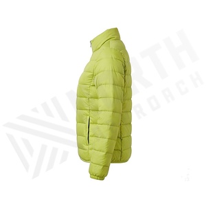 Hooded Quilted Waterproof <b>Bubble</b> Jacket Black Full Sleeve Winter Windproof Cotton Shell Knitted Fabric Polyester Filling Stand - Product Image 3