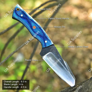 Cuchillo de Supervivencia Táctico de Acero al Carbono de Grado Industrial, Forjado a Mano, de Alta Calidad, con Hoja Fija para Caza y Camping, Pakka OEM - Product Image 2
