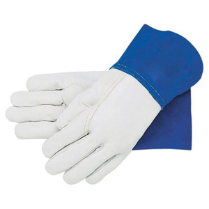 Gants de soudage TIG en cuir de chèvre et croûte de cuir, conception personnalisée, ignifuges, pour la protection des mains et la lutte contre les incendies, vente en gros - Product Image 5