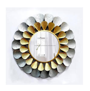 Luxury <b>Round</b> Wall <b>Mirror</b> Home Hotel Restaurant Modern <b>Gold</b> Customized Color Decorative High Quality Metal Material Wedding - Product Image 6