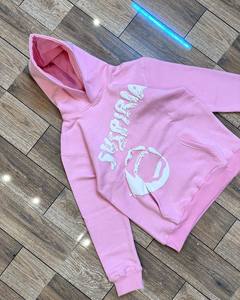 420gsm Top Quality Heavyweight Puff Print Hoodies Men's Tracksuits 100% Cotton Sweatshirt Custom <b>Sweatpants</b> and Hoodie <b>Set</b> - Product Image 3