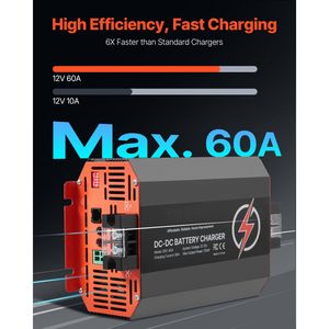 Caricabatterie DC-DC Intelligente 12V 60A 750W per Batterie al Piombo-Acido, Litio, AGM, GEL e a Elettroliti Liquidi - Product Image 2