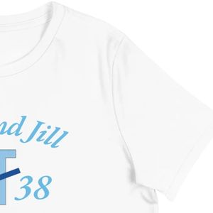 เสื้อยืดผู้หญิงพรีเมียมทรงหลวม พิมพ์ลายตัวอักษรสีน้ำเงิน ออกแบบเองได้ แขนสั้น คอกลม เนื้อผ้านุ่ม สวมใส่สบาย สไตล์ลำลองแนวสตรีท - Product Image 4