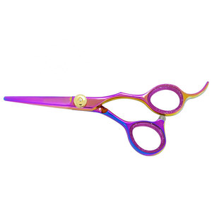 Professional <b>Barber</b> Hair Cutting Scissors Sharp <b>Blade</b> Tip Multi Color Gold Screw Stainless Steel Salon Use - Product Image 4