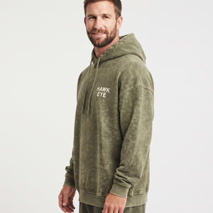 Sudadera con capucha para hombre, de algodón lavado, estilo acid wash, talla grande, hombros caídos, forro polar, estilo oversize, casual, streetwear - Product Image 4