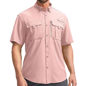 Camisetas de pesca Active Movement con doble costura de algodón y spandex, ropa profesional ligera para hombre. - Product Image 1