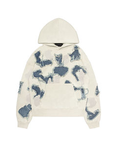 เสื้อฮู้ดดี้ทรงสลิมฟิตแบบซิป ปักลายขาดๆ แต่งซิป  โลโก้สั่งทำได้ สไตล์วินเทจ ยูนิเซ็กซ์ ระบายอากาศได้ดี ผลิตจากผ้าเดนิมฝรั่งเศส 100% - Product Image 1